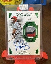 Albert Pujols Panini Flawless 3 CLR Jersey Patch On-Card Auto SP /5 HOF 📈