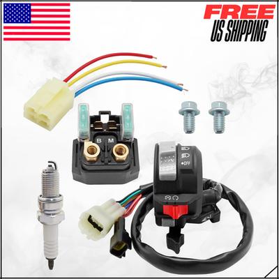 #ad #ad Start Stop Switch amp; Starter Solenoid Relay Plug Spark For Yamaha ATV Grizzly $37.54