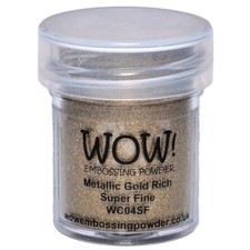 4 Pack - WOW Embossing Powder Super Fine 15ml-Gold Rich - WOW-SF-WC04