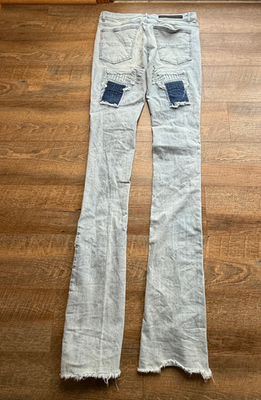 Rockstar Original RSM 225 Stacked Flare Denim Mens 36 Patches