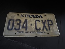 American USA Vintage Licence Plate NEVADA the silver state 