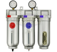 3/4" Inline Compressed Air Filter Desiccant Dryer Moisture Separator Trap Combo