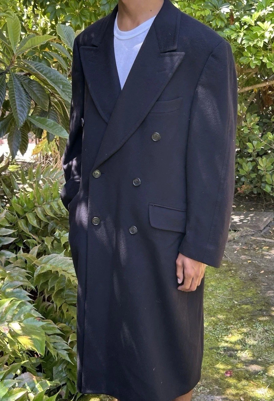 Cappotto soprabito doppiopetto Gucci 100% cashmere 48 R vintage anni 90 Svizzera