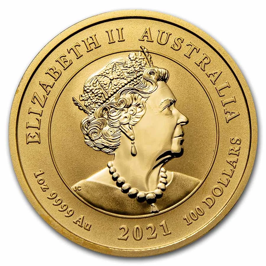 2021 Australia 1 oz Gold Double Pixiu BU - Image 2 of 4