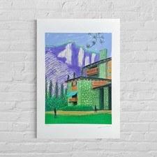 Numbered Edition David Hockney - House with 2 Figures - Lithograph 42x59cm