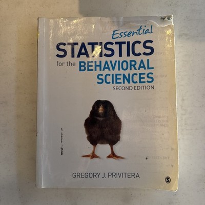 Essential Statistics for the Behavioral Sciences 2nd Edition Gregory Privitera