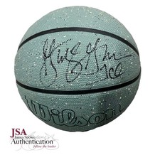 GEORGE GERVIN signed (SAN ANTONIO SPURS NBA Official size basketball JSA WB74854