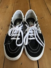 VANS Chcker Board Trainers Size UK 8, Black & White Skate Shoes