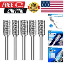 Tungsten Carbide Burr Rotary File Cylindrical Shape Double Cut for Die Grinde...