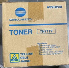 Konica Minolta TN711Y A3VU230 Yellow Toner Cartridge New
