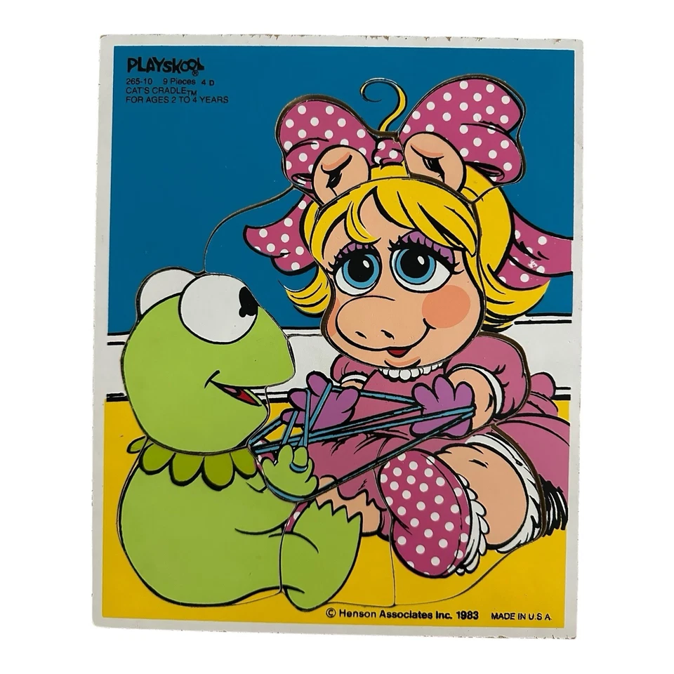 Vintage MUPPET BABIES Playskool Puzzles #265-10 & #265-5 Frame Tray Henson 1983 - Image 2 of 4