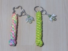 2 Schlüsselanhänger mit Schutzengel aus Paracord - Neu - Handarbeit 
