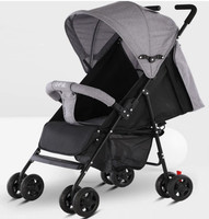 Push Baby Stroller Foldable Lightweight Travel Buggy Stable Sleep Pushchair Grey