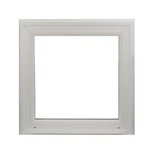 Double Pane Window 16" x 16" Square White Vinyl, Argon Filled, Low-E Glass
