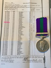 GVI general service medal Palestine 1945-48  EC 13340 pte. N  Manyewa APC