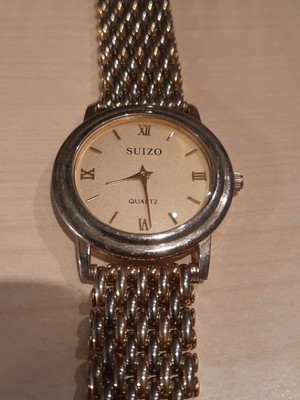 SUIZO - Goldfarbene Damen Armbanduhr, gebraucht, Funktion ungeprüft