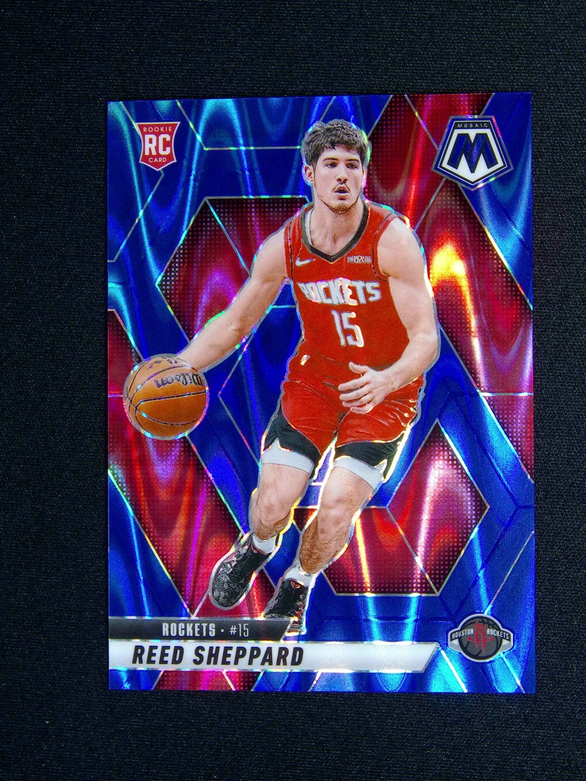 2024-25 Panini Mosaic Reed Sheppard #249 RC Rookie Blue Seismic /149