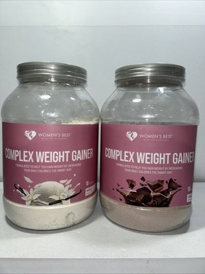 Sealed Women s Best Complex Weight Gainer Lot, Vanilla + Chocolate Slightly Dama