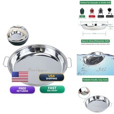 DOLAMOTY 10.1" Reusable Drip Pan Big Green Egg Small, Kamado Joe Jr And Akorn
