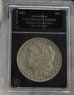 1893 US Morgan Silver Dollar (Key Date) VG Collectors Slab Bradford