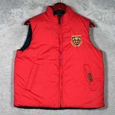 Polo Ralph Lauren Vest Boys L 14-16 Red Navy Reversible Down Puffer Bleeker 