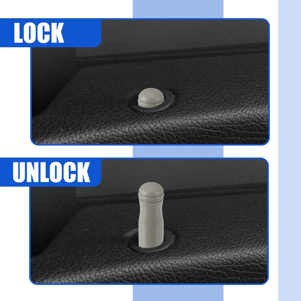 Perilla de barra de bloqueo de puerta de coche gris 2 piezas No.72137-SP0-003ZF para Honda Civic 1996-2000 Foto 4 de 4