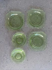 Green Depression Glass China Set Of 5 Plates