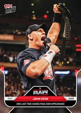2025 Topps NOW WWE JOHN CENA Final Raw Appearance Card #126 *PRESALE*