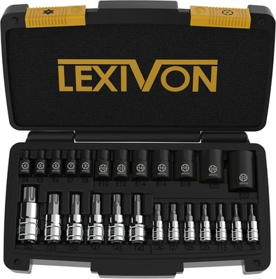 Durable 25-Piece Torx Bit & Socket Set - Rust Resistant with