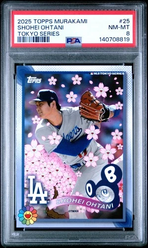 2025 TOPPS TAKASHI MURAKAMI + MLB WORLD TOUR TOKYO SERIES SHOHEI OHTANI PSA 8