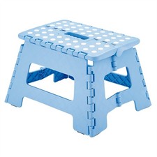 Image of Draper 19258 Plastic Anti Slip Folding Step Stool, Blue