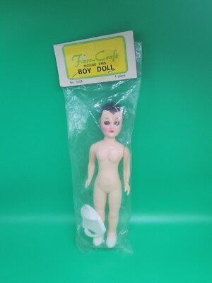Vintage Fibre Craft 7.5'' Boy Doll Female Body RARE ERROR VARIANT #3003 Hong Kong
