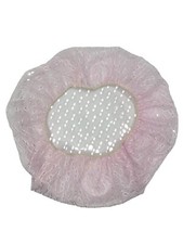 Vintage Light Pink Bonnet Hair Net 1980s Pink Elastic Retro Used