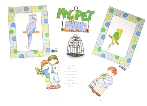 Juego de 9 marcos troquelados para álbum de recortes My Mind's My Pet Bird