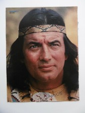 Pierre Brice "Winnetou" Autogramm signed A4 Magazinbild 