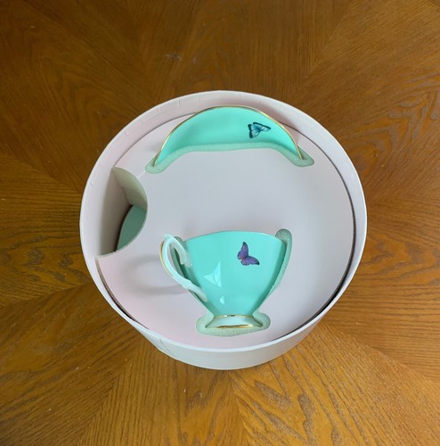 Miranda Kerr Royal Albert Seafoam Green 3-teiliges Teeservice mit Originalkarton - Bild 2 von 5
