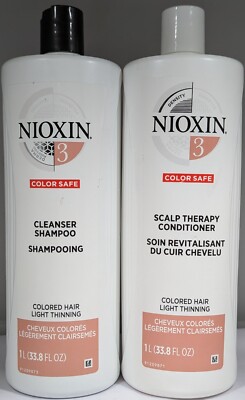 Nioxin System 3 Scalp Therapy Conditioner, Colored Hair, Light Thinning, 33.8 oz