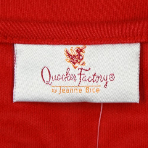 Quacker Factory Plus Red Nautical Embroidered Rhinestone Tunic Top 1X - Picture 7 of 7