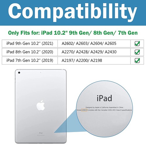 For iPad 9th/8th/7th Gen 10.2 in Tempered Glass Screen Protector Full Film Cover - Picture 2 of 12