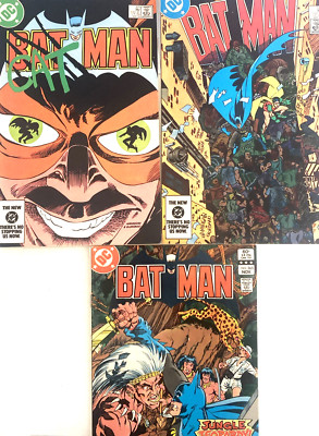 BATMAN. NUMBER 365 & 370-371. (3 ISSUE 1983-84 NICE GRADE LOT). DC COMICS.