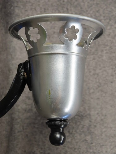 PAIR Lightolier Art Deco Polychrome Sconces with Uranium Glass Shades c.1935 - Picture 12 of 12