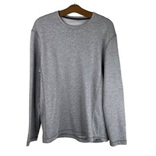 Eddie Bauer Crewneck Size Large Active Pullover Sweater Heather Gray Polyester