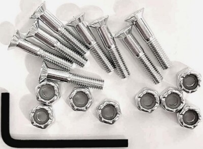 Skateboard Hardware 1'' Allen Schrauben SILBER Innensechskant Skate Montage Set