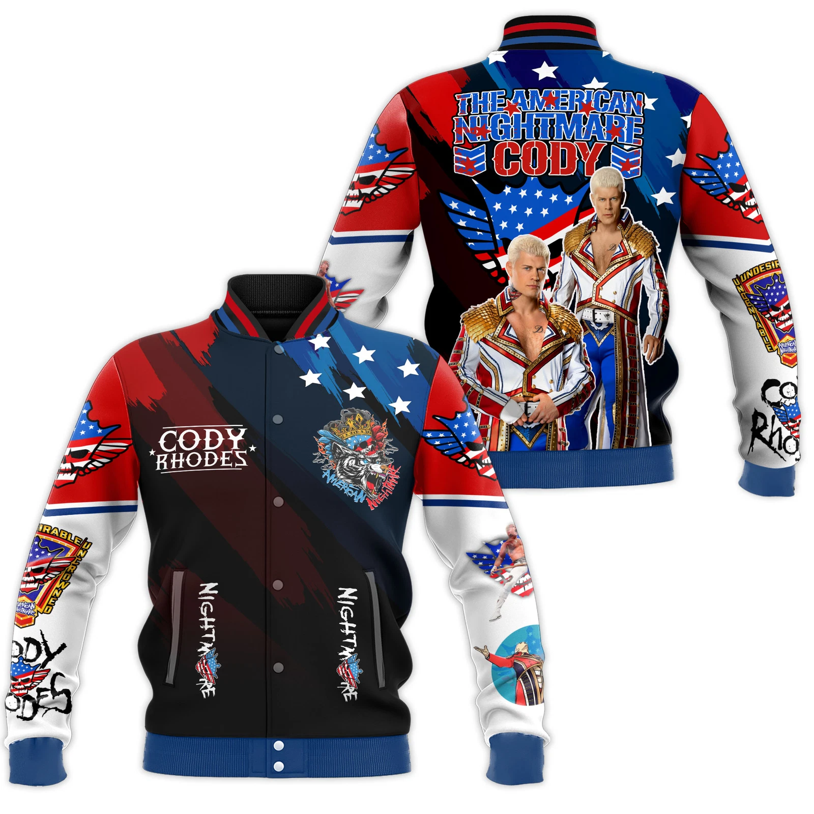Black Cody Rhodes The American Nightmare Cody Baseball Jacket