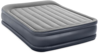 Intex Indoor Luftbett Queen Deluxe Pillow Rest Raised 203x152x42cm Pumpe 64136ND