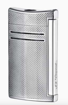 S.T. Dupont MaxiJet Lighter, Chrome Grid, 020157N (20157N), New In
