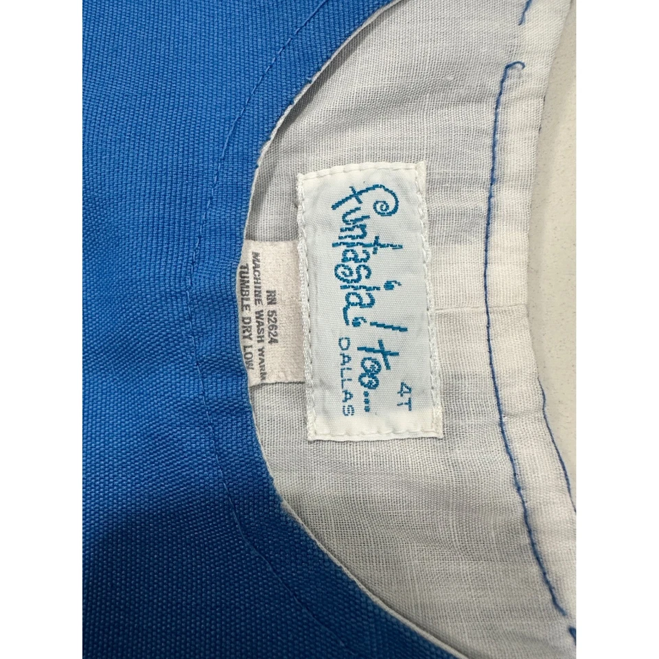 Top con apliques Fantasia Too animales de granja azul sin mangas niñas talla 4T Foto 3 de 4