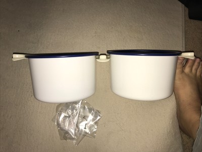 Tupperware Countersavers Toppers, Lids Bold N Blue