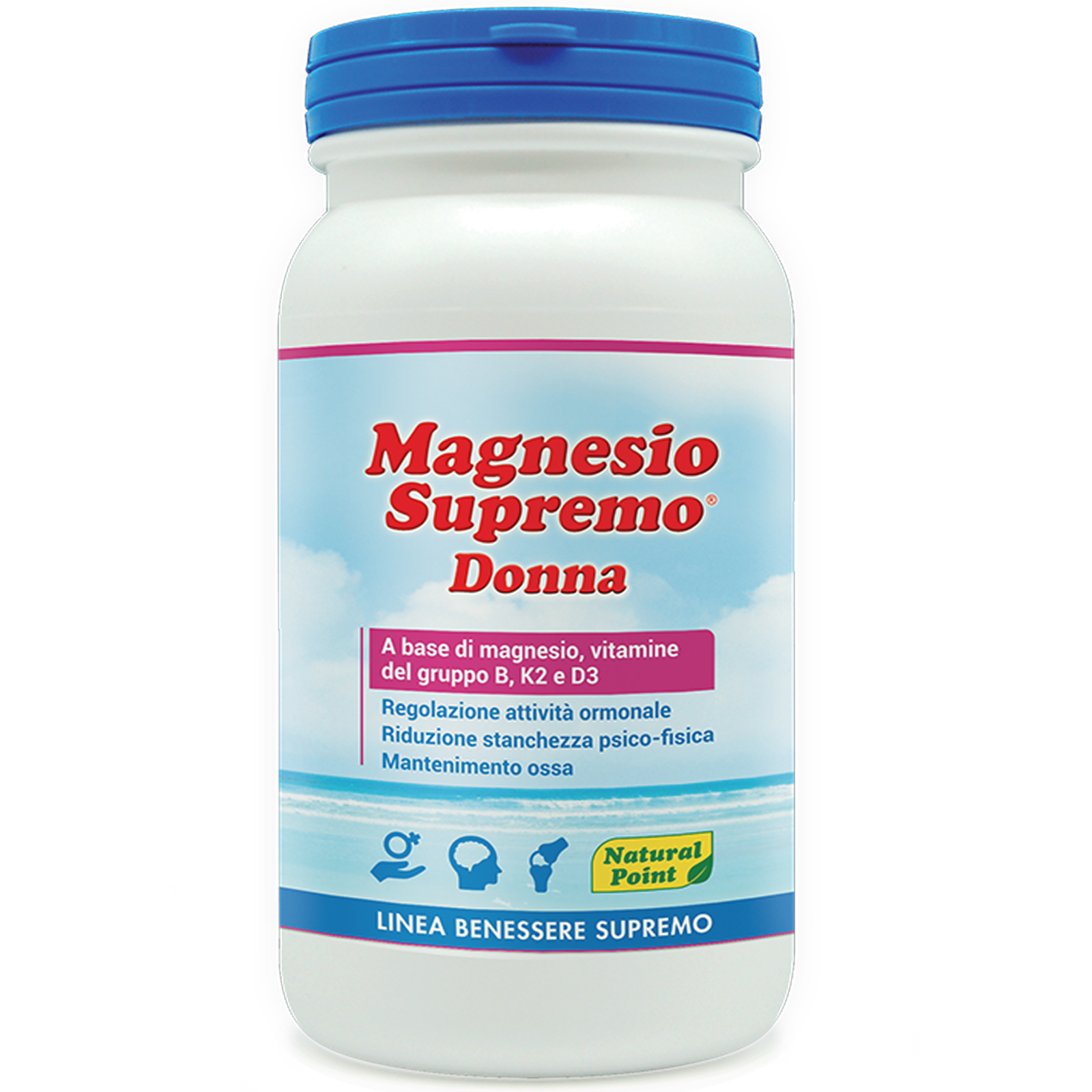 Magnesio Supremo Donna 150 gr Natural point con Vit. B, K2 e D3