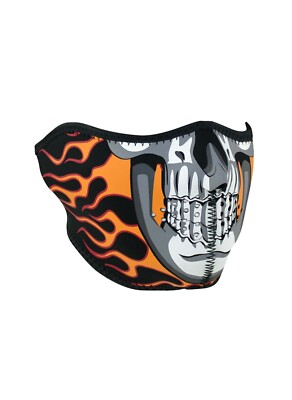 Zan Burning Skull Half Face Mask OSFM WNFM061H | eBay